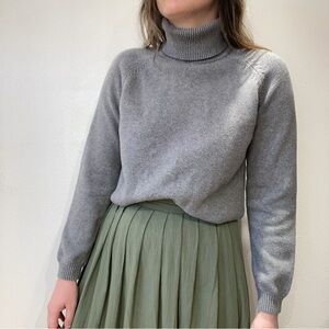 Vintage Grey Cotton Turtleneck